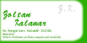 zoltan kalamar business card